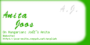 anita joos business card